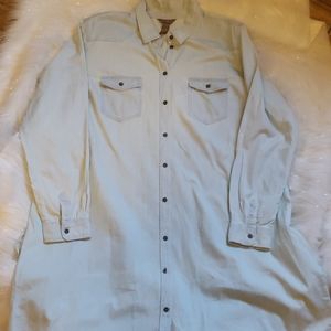 Bit & Bridle Long sleeve Denim Button Dress. Sz 1X